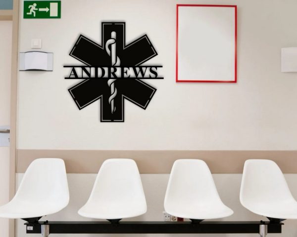 Personalized Paramedic Metal Wall Art Custom Name Nurse Sign Decor for Office