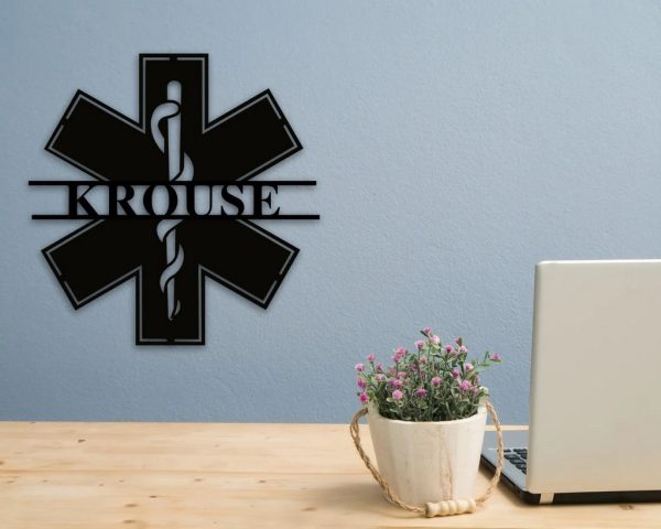 Personalized Paramedic Metal Wall Art Custom Name Nurse Sign Decor for Office