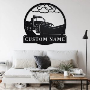 Personalized Plow Truck Metal Name Sign Home Decor Gift for Truck Drivers 3