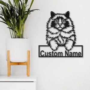 Personalized Ragdoll Cat Metal Sign Art Garden Decor Gift for Cat Lovers 2