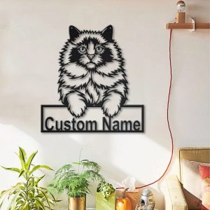 Personalized Ragdoll Cat Metal Sign Art Garden Decor Gift for Cat Lovers 3
