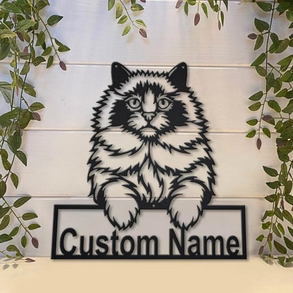 Personalized Ragdoll Cat Metal Sign Art Garden Decor Gift for Cat Lovers