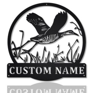 Personalized Rail Birds Metal Sign Art Home Decor Gift for Animal Lover 1