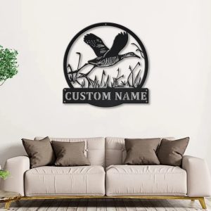Personalized Rail Birds Metal Sign Art Home Decor Gift for Animal Lover