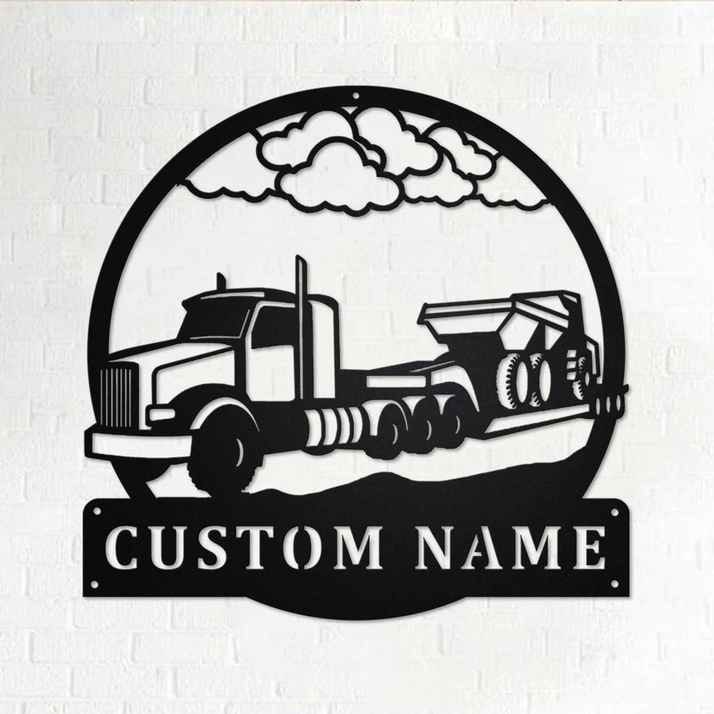 Personalized Trucker Sign Truck Driver Custom Metal Sign Truck Sign Gifts  For Trucker - Custom Laser Cut Metal Art & Signs, Gift & Home Decor