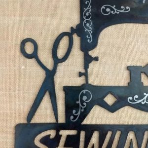 Personalized Sewing Machine Sign Gift for Sewer Sewing Room Decoration 2