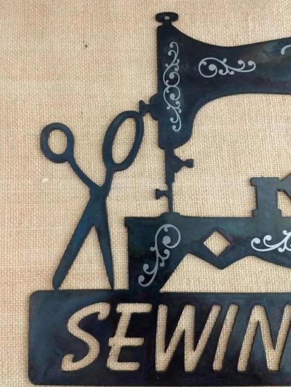 Personalized Sewing Machine Sign Gift for Sewer Sewing Room Decoration