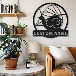 Personalized Snail Metal Sign Art Home Decor Gift for Animal Lover 2