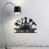 Personalized Sunflower Hairstyles Metal Sign Barber Shop Decor Custom Name Salon Signs 4
