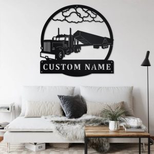Personalized Super B Grain Truck Metal Name Sign Home Decor Gift for Truck Drivers 3