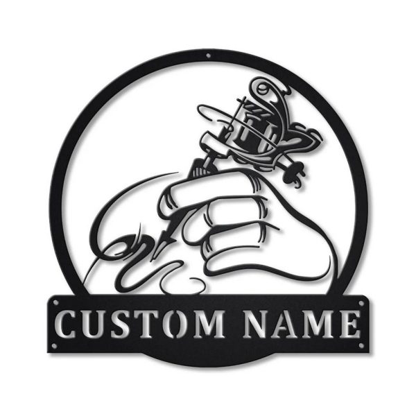 Personalized Tattoo Artist Sign for Tattoo Studio Decor Laser Cut Metal Signs