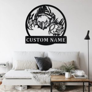 Personalized US Eagle Baseball Metal Sign Wall Art Decor for Room 2