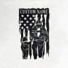 Personalized US Firefighter Dad And Son Metal Sign Fire Department Decor Gift for Fireman 1