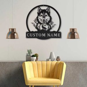 Personalized Wild Wolf Metal Sign Art Home Decor Gift for Animal Lover 3