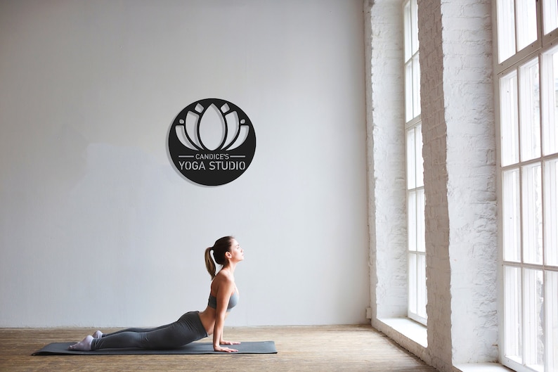 Personalized Yoga Studio Sign Best Yoga Gifts Yoga Room Decor Yoga Decor