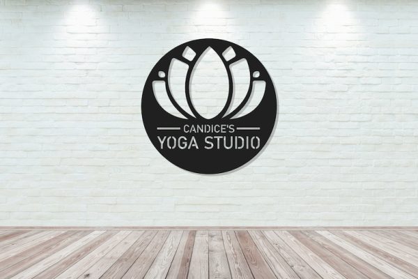 Personalized Yoga Studio Sign Best Yoga Gifts Yoga Room Decor