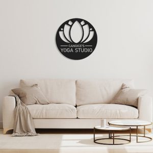 Personalized Yoga Studio Sign Best Yoga Gifts Yoga Room Decor 3