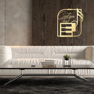 Piano And Notes Metal Art Custom Text Metal Sign Modern Home Decoration Gift for Music Lover 2