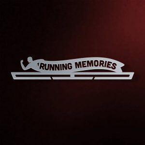 Running Memories Medal Hanger Display Wall Rack Frame for Athlete, Runner