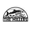 Salmon Fishing Sign Fish Art Metal 2