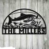 Salmon Fishing Sign Fish Art Metal 3
