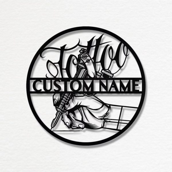 Tattoo Artist Personalized Metal Signs Decor for Tattoo Shop