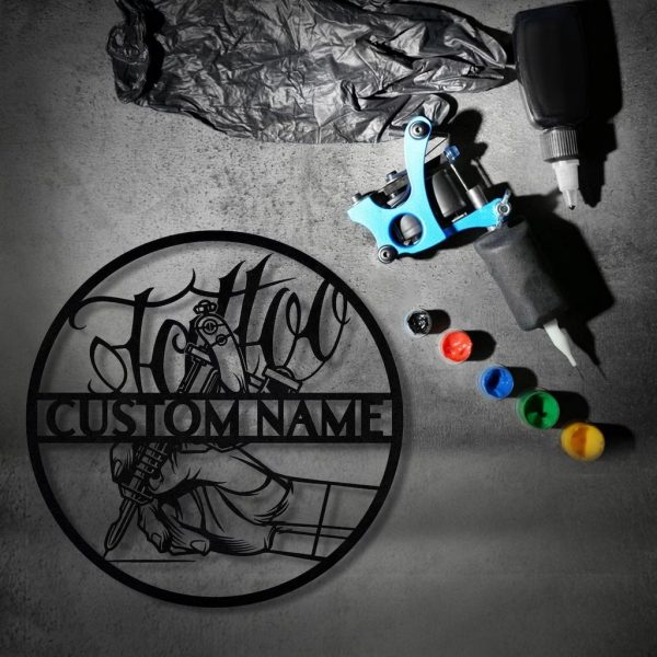 Tattoo Artist Personalized Metal Signs Decor for Tattoo Shop