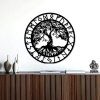 Viking Runes With Tree Of Life Metal Wall Art Decor Home Gift for Yoga Lover 2