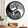 Ying Yang Tree Of Life Metal ARt Laser Cut Metal Sign Wall Decor Room Gift for Yoga Lover 1