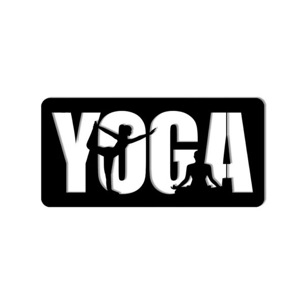 Yoga Metal Art Laser Cut Metal Sign Decor Room Gift for Yoga Lover