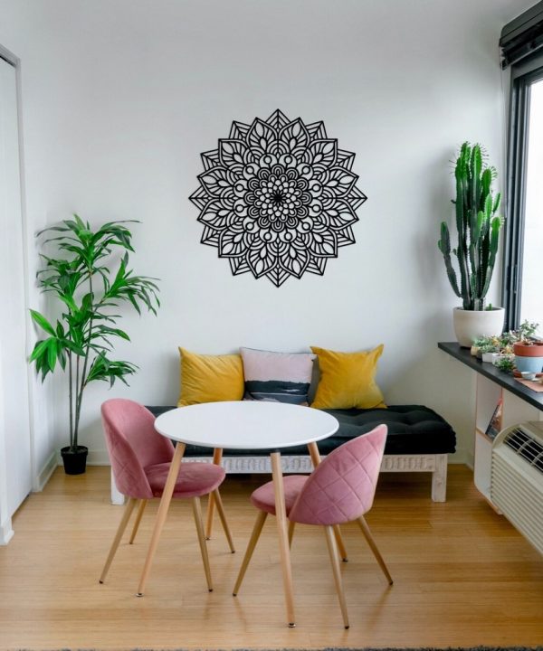 Zen Mandala Metal Wall Art Laser Cut Metal Signs Decor Home Gift for Yoga Lover