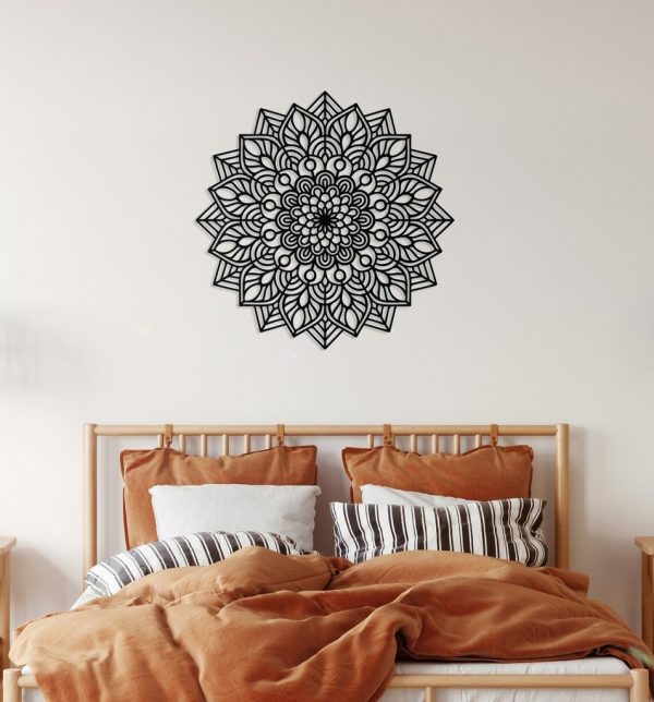 Zen Mandala Metal Wall Art Laser Cut Metal Signs Decor Home Gift for Yoga Lover