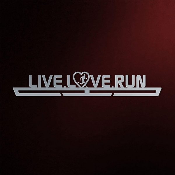 Live Love Run Inspirational Medal Hanger Display Wall Rack Frame for Runner