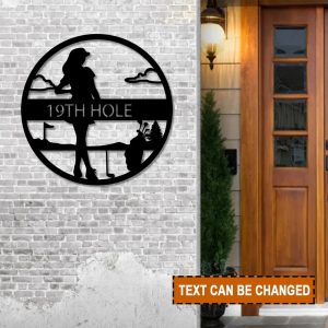 19th Hole Women’s Golf Metal Sign Wall Art Decor Gift for Golfer