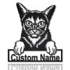 Abyssinian Cat Metal Art Personalized Metal Name Sign Decor Home Gift for Cat Lover 1