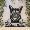 Abyssinian Cat Metal Art Personalized Metal Name Sign Decor Home Gift for Cat Lover 2