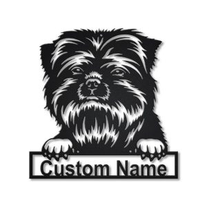 Affenpinscher Dog Metal Art Personalized Metal Name Sign Decor Home Gift for Dog Lover