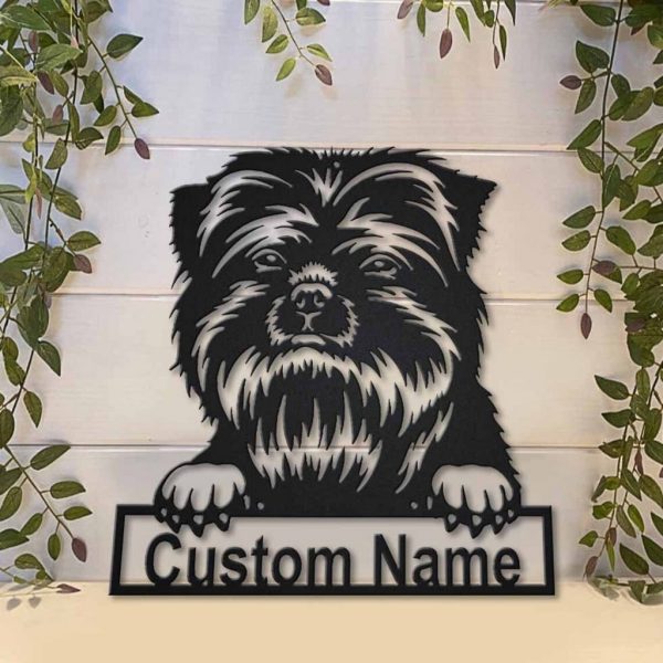 Affenpinscher Dog Metal Art Personalized Metal Name Sign Decor Home Gift for Dog Lover