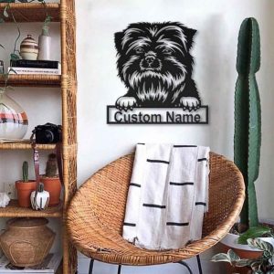 Affenpinscher Dog Metal Art Personalized Metal Name Sign Decor Home Gift for Dog Lover 3