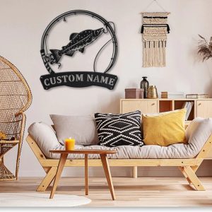 Great Fishing Sign To Decorate Kingfisher's room Metal Wall Art -  Afcultures- Signage Making Company