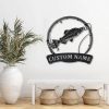 Alaska Salmon Fish Metal Art Personalized Metal Name Sign Decor Home Fishing Gift for Fisherman 4