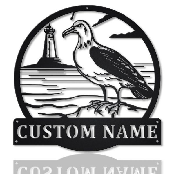 Albatross Bird Metal Art Personalized Metal Name Sign Decor Home Gift for Animal Lover