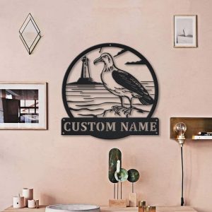 Albatross Bird Metal Art Personalized Metal Name Sign Decor Home Gift for Animal Lover 3