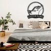 Amberjack Fish Fishing Pole Metal Art Personalized Metal Name Sign Decor Home Gift for Fisherman 4