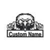 American Bald Eagle Metal Art Personalized Metal Name Sign Decor Home Gift for Animal Lover 1