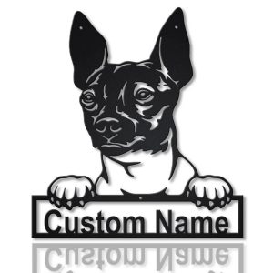 American Hairless Terrier Dog Metal Art Personalized Metal Name Sign Decor Home Gift for Dog Lover