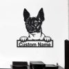 American Hairless Terrier Dog Metal Art Personalized Metal Name Sign Decor Home Gift for Dog Lover 2