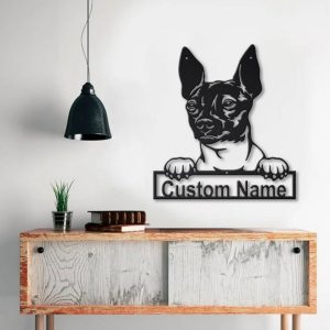 American Hairless Terrier Dog Metal Art Personalized Metal Name Sign Decor Home Gift for Dog Lover 4