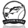 American Sailfish Metal Art Personalized Metal Name Sign Decor Home Fishing Gift for Fisherman 1