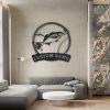 American Sailfish Metal Art Personalized Metal Name Sign Decor Home Fishing Gift for Fisherman 3